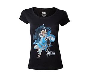 The Legend of Zelda Breath of The Wild - Link with Arrow Camiseta Mujer Negro XS
