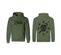 The Legend of Zelda Sudadera con Capucha Unisex Logo and Shield Verde