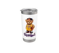 The Legend Teddy Bear Basketball Dunk, Cool Basketball Bear Vaso térmico de acero inoxidable de doble pared