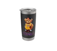 The Legend Teddy Bear Basketball Dunk, Cool Basketball Bear Vaso térmico de acero inoxidable de doble pared
