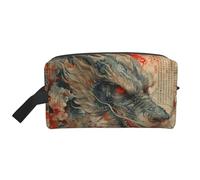 The Legendary Dragon Print Neceser para hombre, bolsa de aseo de viaje, bolsa de cosméticos de gran capacidad para mujeres, White, Talla única