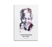 The Legendary Nelson Mandela Quote Póster de Pared en Lienzo Decoración, Pintura, Arte, Dormitorio, Salón, Oficina, Pinturas, Decoración Moderna del Hogar Arte de Pared Impresión 20x30 Pulgadas (50 x