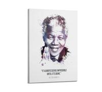 The Legendary Nelson Mandela Quote Póster de Pared en Lienzo Decoración, Pintura, Arte, Dormitorio, Salón, Oficina, Pinturas, Decoración Moderna del Hogar Arte de Pared Impresión 08 x 12 Pulgadas (20