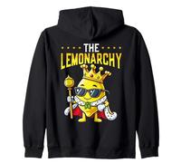 The Lemonarchy Funny Lemon King Crown Juego de Palabras Sudadera con Capucha