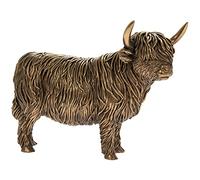 The Leonardo Collection Figurita, Resina, Reflections Bronzed Highland Cow, Talla única