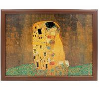 The Leonardo Collection Gustav Klimt The Kiss - Bandeja para regazo de servir (cojín suave, acolchado, marrón/dorado)