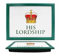 The Leonardo Collection His Lordship - Bandeja pequeña para Servir Alimentos y desayunos, cómodas bandejas de Regazo con cojín, Bandeja de Comida Duradera para Comer en el Regazo, bandejas Ideales