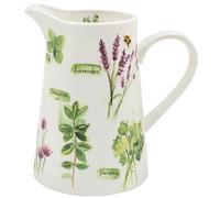 The Leonardo Collection Jarra de jardín de hierbas Jennifer Rose Gallery para el hogar y la oficina, elegante jarra de crema y leche para múltiples usos en la cocina, jarra de cerámica o vidrio ideal
