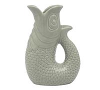 The Leonardo Collection - Jarra de pescado verde de 20 cm para cocina y hogar, jarra de cerámica o vidrio para múltiples usos, hermosa jarra de crema o leche para uso diario, también se puede utilizar