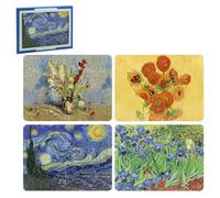 The Leonardo Collection Juego de 4 manteles Individuales Antideslizantes Lavables para Comedor, diseñados por Vincent Van Gogh, Juego de 4 manteles Individuales de diseño Impresos