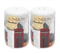 The Leonardo Collection LP94054 New London - Juego de salero y pimentero, porcelana fina, en caja