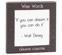 The Leonardo Collection Posavasos con Texto en inglés Wise Words If You Can Dream It, de Walt Disney, Posavasos duraderos para té, café y Bebidas frías, Elegante decoración del hogar para mesas de