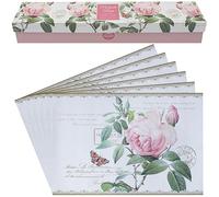 The Leonardo Collection Redoute Rose - Forro de cajón de Terciopelo Rosa y Oud de Pierre-Joseph Redoute | Hojas de Papel perfumado para cajones y estantes | Solución Decorativa de Almacenamiento de