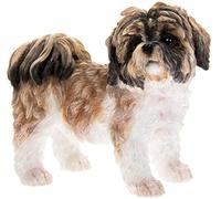 The Leonardo Collection Shih Tzu - Adorno para perro (10 x 8 x 5 cm), color marrón y blanco
