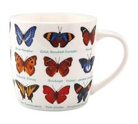 The Leonardo Collection Taza con diseño de mariposas, té y café para bebidas calientes, tazas impresas de porcelana fina para cocina y hogar, tazas de cerámica reutilizables para cada ocasión, regalos