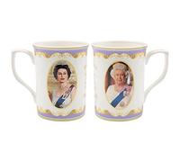 The Leonardo Collection Taza con texto en inglés Her Majesty The Queen, color blanco, 10 cm de alto
