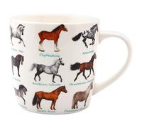 The Leonardo Collection Taza de caballos, té y café para bebidas calientes, tazas impresas de porcelana fina para cocina y hogar, tazas de cerámica reutilizables para cada ocasión, regalos de