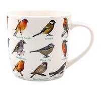 The Leonardo Collection Taza de pájaros, té y café para bebidas calientes, tazas impresas de porcelana fina para cocina y hogar, tazas de cerámica reutilizables para cada ocasión, regalos de