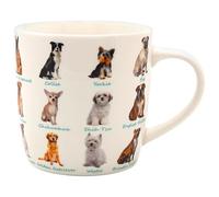 The Leonardo Collection Taza de perro, té y café para bebidas calientes, tazas impresas de porcelana fina para cocina y hogar, tazas de cerámica reutilizables para cada ocasión, regalos de cumpleaños