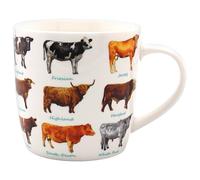 The Leonardo Collection Taza de vacas, té y café para bebidas calientes, tazas impresas de porcelana fina para cocina y hogar, tazas de cerámica reutilizables para cada ocasión, regalos de cumpleaños