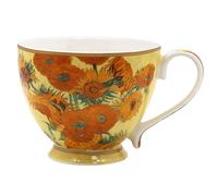 The Leonardo Collection Vincent Van Gogh Van Gogh - Taza con patas de girasoles para bebidas calientes, tazas impresas de porcelana fina para cocina y hogar, tazas de cerámica reutilizables para cada