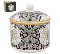 The Leonardo Collection William Morris - Azucarero Pimpernel | Elegantes azucareras para té y café | Azucarero de cerámica duradero para el hogar y la cafetería | Elegante almacenamiento de azúcar