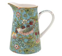 The Leonardo Collection William Morris - Jarra de ladrón de fresas de 500 ml para cocina y hogar, hermosa vajilla de porcelana fina para decoración, duradera y práctica, jarra de crema, leche o agua