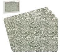 The Leonardo Collection William Morris Larkspur - Juego de 4 manteles Individuales para Comedor, Antideslizantes, Lavables, fáciles de Limpiar para Platos de Cena y Cualquier Comida