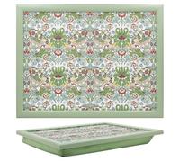 The Leonardo Collection William Morris Strawberry Thief - Bandeja de Regazo con Bolsa de Frijoles para Servir Platos, Bonitas bandejas para Comer en el Regazo para la Cena o el Desayuno, bandejas de