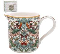 The Leonardo Collection William Morris - Jarra de ladrón de fresas para cocina y hogar, jarra de cerámica o vidrio para múltiples usos, hermosa jarra de crema o leche para uso diario, también se puede