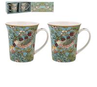 The Leonardo Collection William Morris Strawberry Thief - Juego de 2 tazas