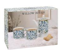 The Leonardo Collection William Morris Willow Bough Tea for Two | Juego de tetera y taza de cerámica | Hermoso regalo para el hogar y la oficina | Elegante tetera impresa, multicolor