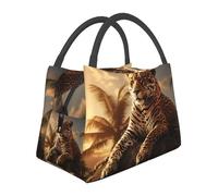 The Leopard lost - Lonchera aislada para mujer, gran capacidad, a prueba de fugas y fácil de limpiar para el trabajo, picnics y viajes