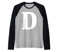The Letter D Fun Big and Bold for Eventos Family Teams Group Camiseta Manga Raglan