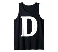 The Letter D Fun Big and Bold for Eventos Family Teams Group Camiseta sin Mangas