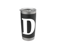 The Letter D Fun Big and Bold for Eventos Family Teams Group Vaso térmico de acero inoxidable de doble pared