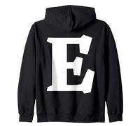 The Letter E Fun Big and Bold for Eventos Family Teams Grupos Sudadera con Capucha