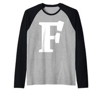 The Letter F Fun Big and Bold for Eventos Family Teams Group Camiseta Manga Raglan