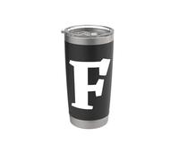 The Letter F Fun Big and Bold for Eventos Family Teams Group Vaso térmico de acero inoxidable de doble pared