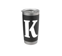 The Letter K Fun Big and Bold para eventos, grupos de equipos familiares Vaso térmico de acero inoxidable de doble pared