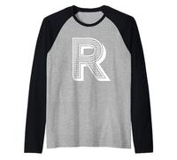 The Letter R Fun Big and Bold para eventos Grupos de equipos familiares Camiseta Manga Raglan