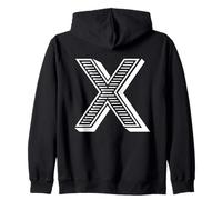 The Letter X Fun Big and Bold for Eventos Family Teams Grupos Sudadera con Capucha