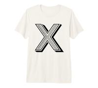 The Letter X Fun Big and Bold para Eventos Grupos de Equipos Familiares Camiseta Premium