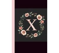 The Letter X with floral circle surrounding it and white background