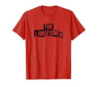 The Libertines Stacked Logo On Red Camiseta