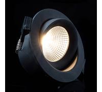 The Light Group SLC One 360° Lámpara empotrable LED negra 2.700K