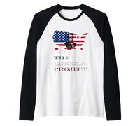 The Lincoln Project Save USA - Bandera Estadounidense Abraham Lincoln Camiseta Manga Raglan
