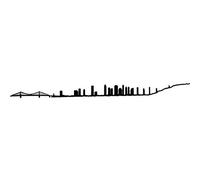 The Line City Skyline - Cuadro Decorativo (49,5 cm), diseño de Silueta