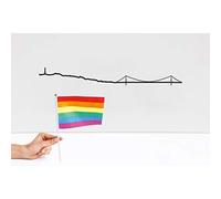 The Line City Skyline - Cuadro Decorativo (49,5 cm), diseño de Silueta de San Francisco