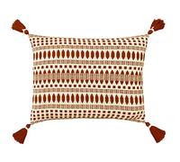 The Linen Yard Ganado Feather Filled Cushion, Cotton, Pecan